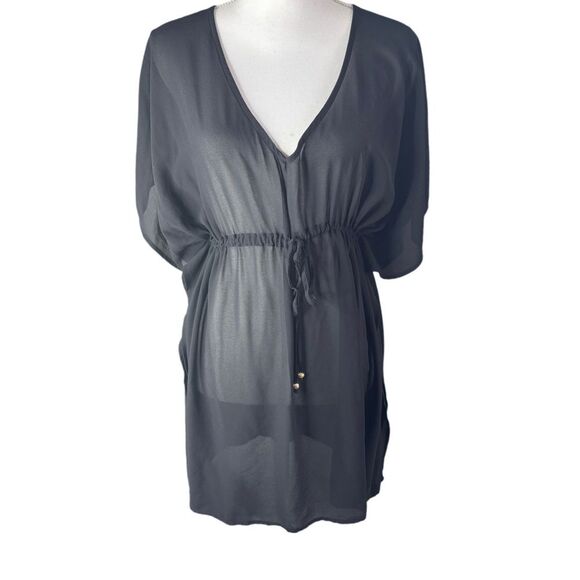 Merona Mesh Black Swim Cover-Up - Picture 1 of 5